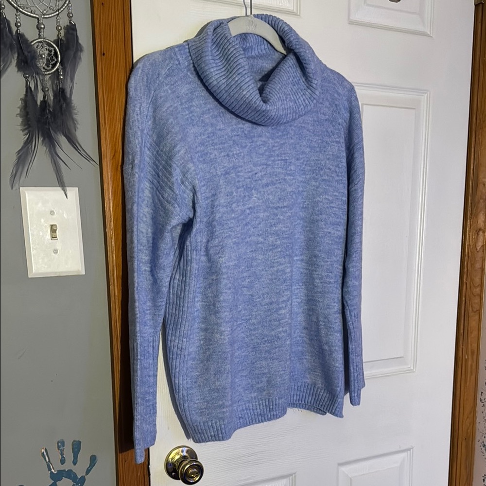 Cozy Blue Turtleneck Sweater